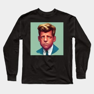 John. F. Kennedy | Comics style Long Sleeve T-Shirt